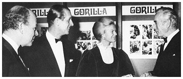 Aubrey Buxton with Prince Philip, the Duchess of Kent and Lord Mountbatten.