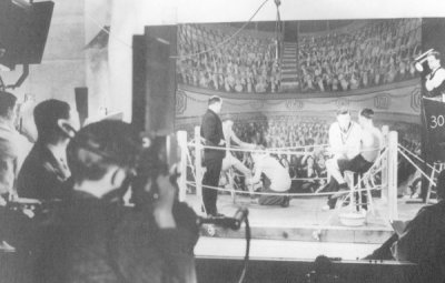 The first TV transmission of a boxing match